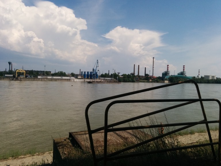 View over the danube to the beautiful Island of Csepel