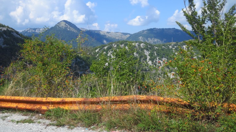 On the journey into Kosovo through the hills of Montenegro