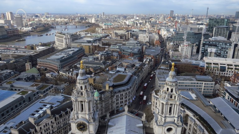 View from the St. Pauls Cathedral over... Budapest?