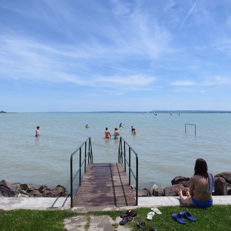 Had a swim in the, for hungarian relations, very cold Balaton (~21°)